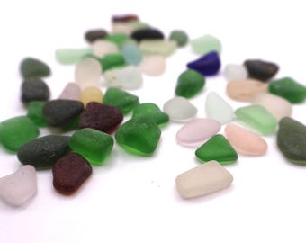 Genuine Sea Glass Charm Size – St. Croix Caribbean Beach Glass – Jewelry & Craft Supplies – Mixed Pieces (5, 25, 50)