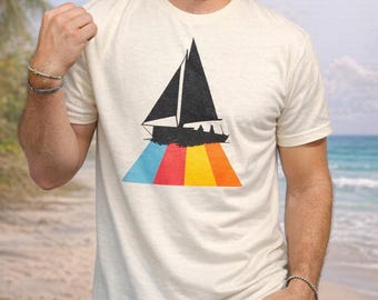 Retro Sailboat Shirt | Virgin Islands Souvenir Tee (DTF Print)