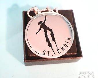 Moko Jumbie Necklace St Croix Stainless Steel Pendant Caribbean Jewelry Virgin Islands Gift Unisex Designed on St. Croix