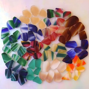 Premium Sea Glass Collectors Variety Mix – 70 Pieces (5 Each Color) | Hand-Cut Artisan Tumbled Glass for Jewelry, Crafts & Coastal Décor
