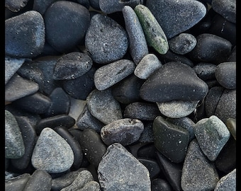 Rare Black Sea Glass (Pirate Glass) – St. Croix Caribbean Beach Glass – 6 oz Bulk