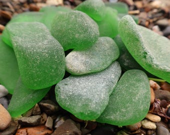 Genuine Sea Glass Green – St. Croix Caribbean Beach Glass – Jewelry & Craft Supplies – 6 oz Bulk
