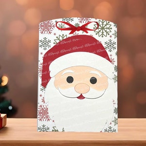 DIY Santa Christmas Gift Bag, Treat Bag, SVG, Party Favor
