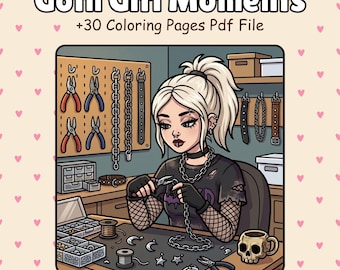 Goth Girl Moments Coloring Pages | 30+ Spooky Printable (PDF Download)