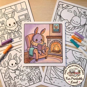 Kawai Mothman moments Coloring Pages| 40 Bold and Easy Designs| Cozy, Spooky Cryptid Coloring Book for Adults & Teens| Instant Download PDF