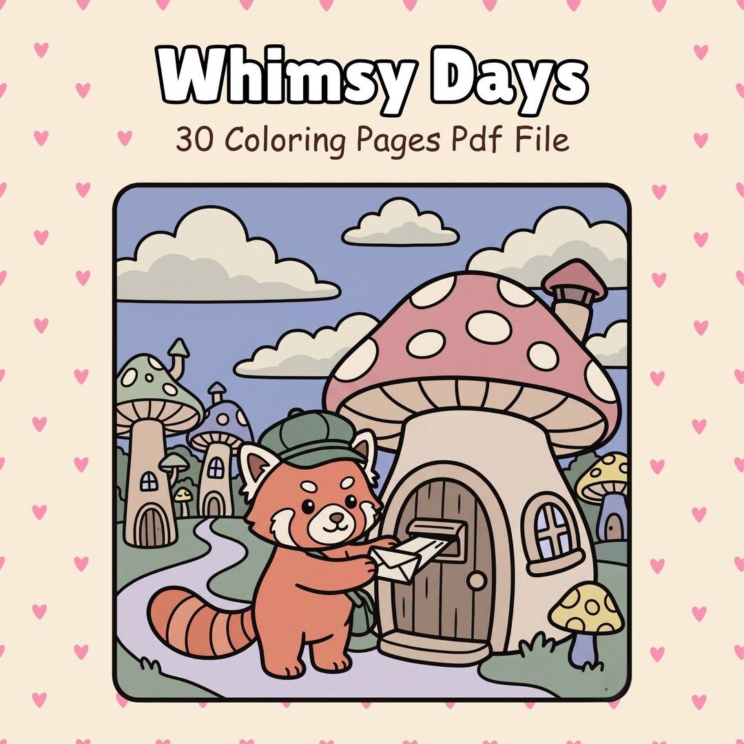 Coloring Wimsy Whimsy Days Coloring Pages | 30 Bold Animal Designs (digital Download ...