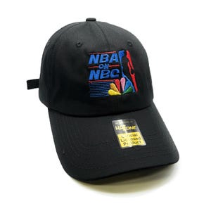 Retro Basketball Dad Hat Strapback (Black)