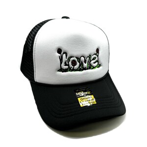 Love Roses Mesh Trucker Snapback (White/Black)