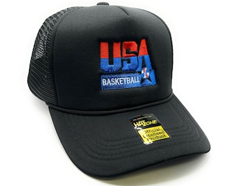 Retro Dream Team Mesh Trucker Snapback (Black)