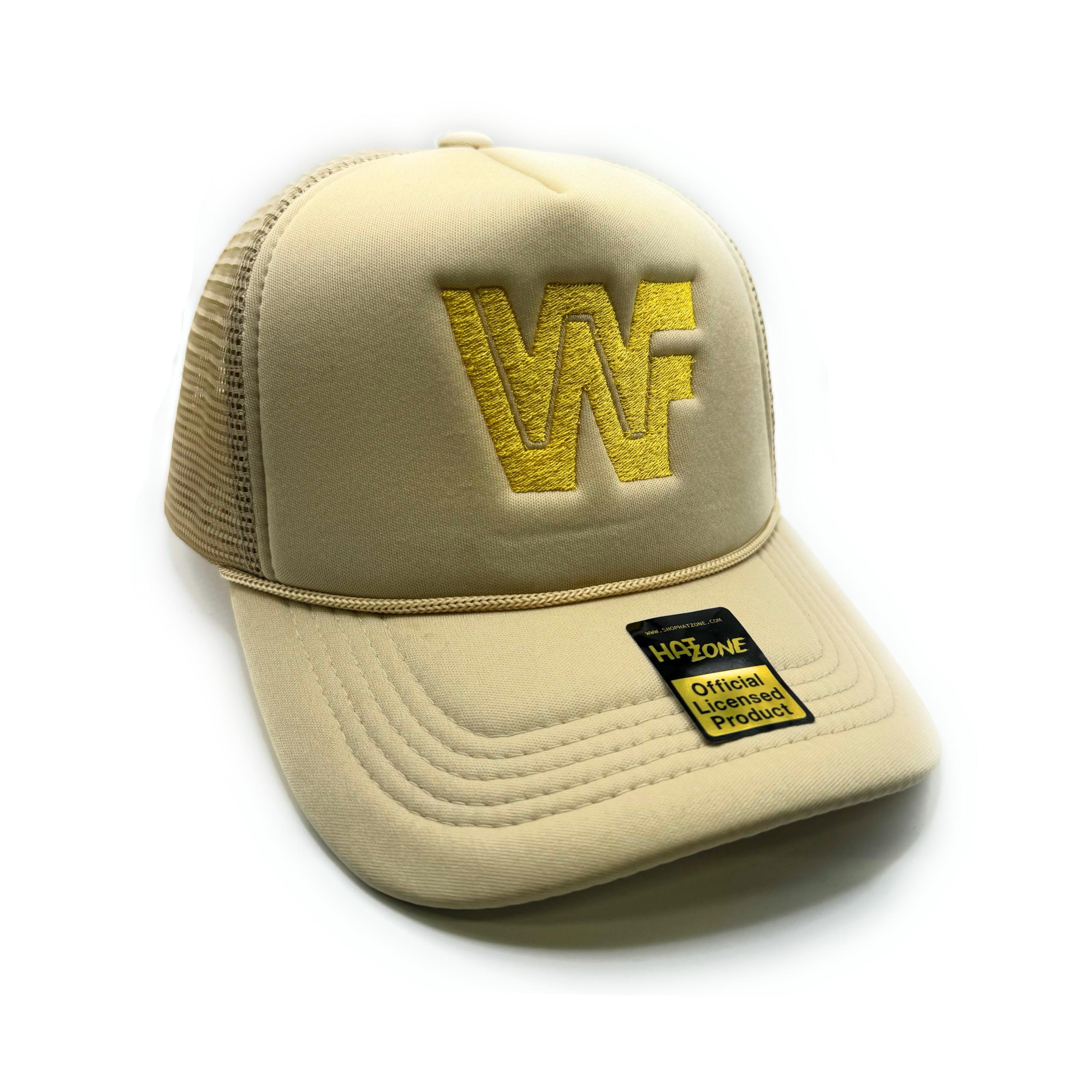 Retro Wrestling Mesh Trucker Snapback (Khaki)