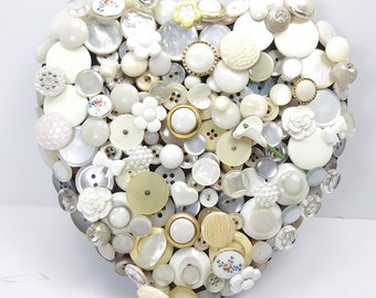 Botón vintage reciclado, joyería y varios collage de decoración de pared