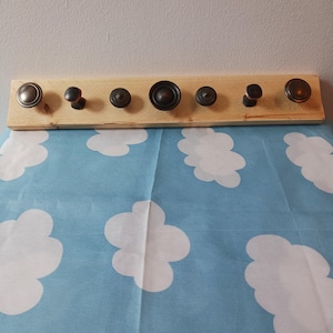 Knob Rail for Necklaces Aprons Leashes Etc Recycled Refinished Wood Vintage Upcycled Knobs Sturdy Back Hangers