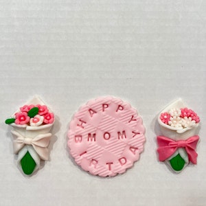 Flowers Fondant cupcake topper