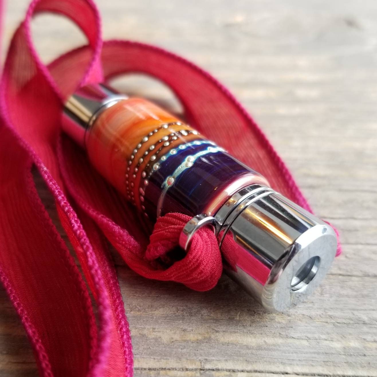 Mini Kaleidoscope NECKLACE . Handmade Art Glass . Julie | Etsy