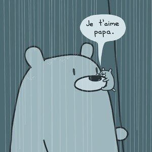 Je T'aime Papa Vater Grußkarte