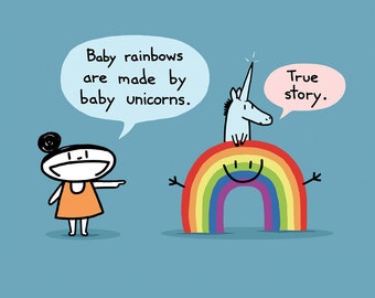 Baby Rainbow Greeting Card