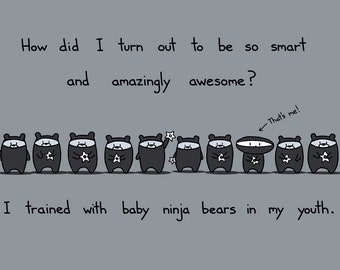 Baby Ninja Bears Greeting Card