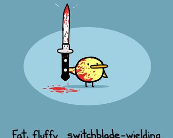 Switchblade Ducky Greeting Card