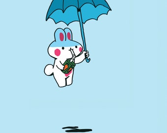 Bunny Poppins Greeting Card