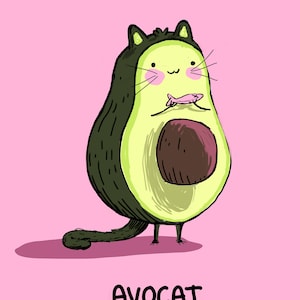 Avocat Fun Niedliche Französische Essen Pun Grußkarte