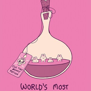 World's Most Dangerous Potions: Evil Tiny Bunny Potion Wenskaart