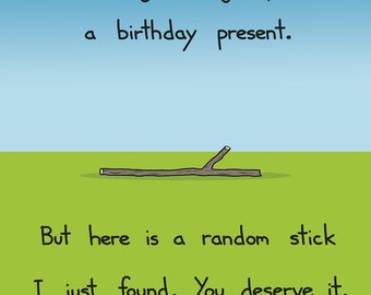 Happy Birthday Stick Card