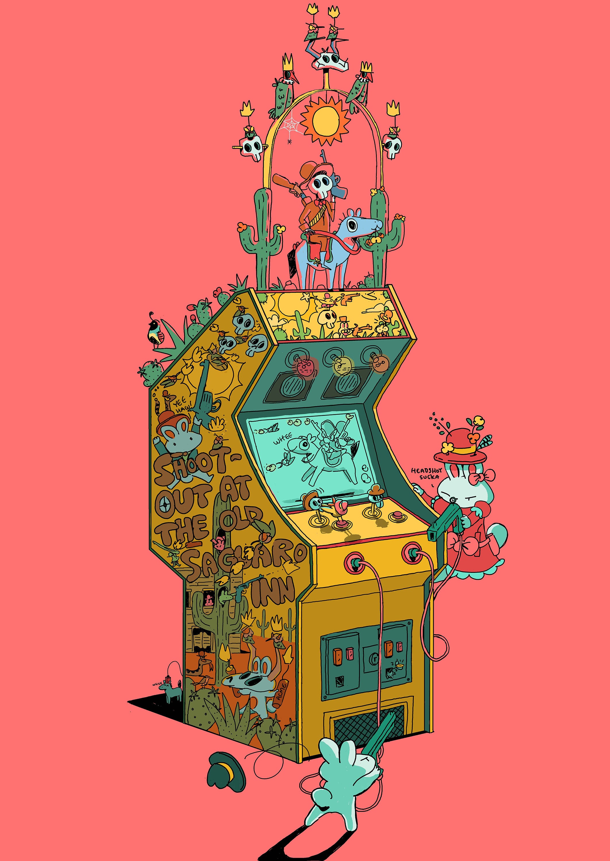 Bunny Apocalypse Arcade Game Art Print | Etsy