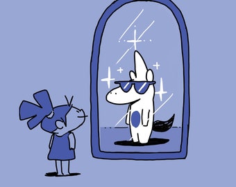 When I Look In The Mirror I See A Unicorn Version 2.0 Greeting Card