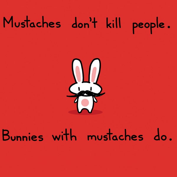 Mustache Bunny Greeting Card