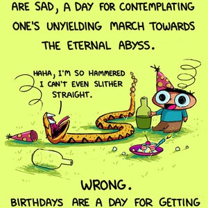 Carte d’anniversaire Party Snake