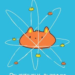 カチオンかわいい科学グリーティングカード