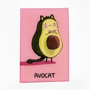 Avocat Cute Kawaii French Food Pun Magnet