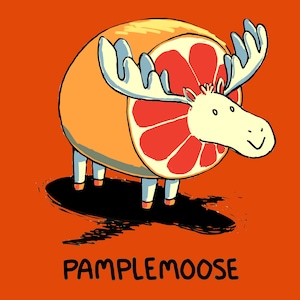 Pamplemoose French Food Animal Pun 8.5x11 Art Print
