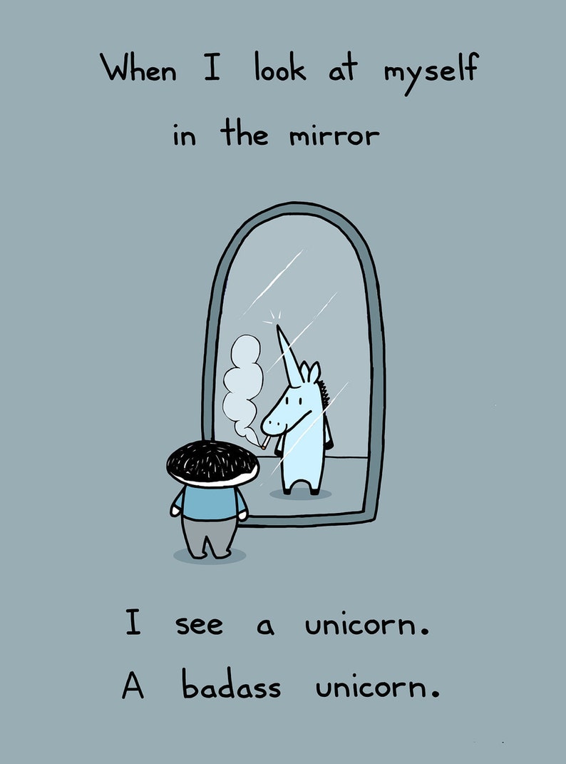 I'm a Unicorn Art Print image 1