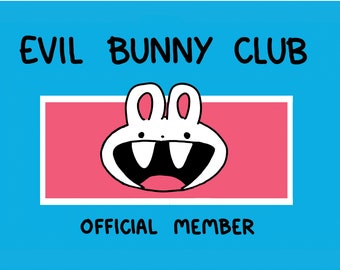 Evil Bunny Club Official Member Greeting Card