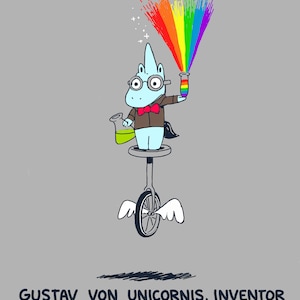 La ciencia del científico unicornio del arco iris Tarjetas de felicitación