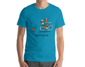 Doxycycline Dachshund Bicycling Pun Tshirt