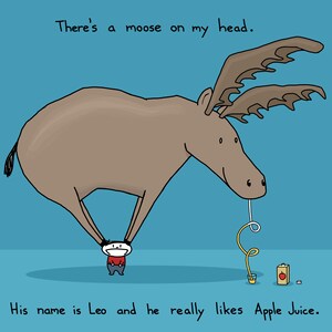 Carte de vœux Moose On My Head