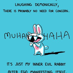 Wenskaart My Evil Alter Ego Bunny