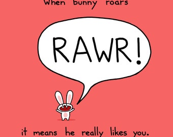 The Bunny's Roar Greeting Card