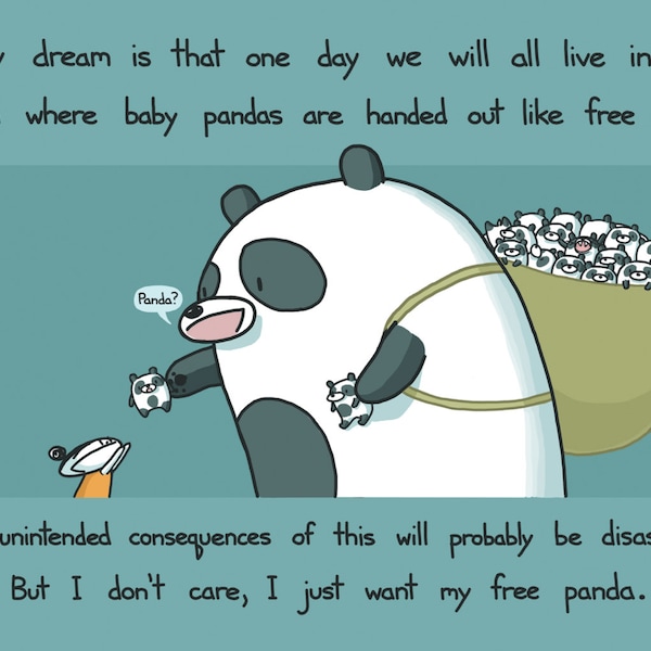 Free Panda Greeting Card