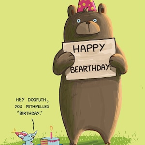 Happy Bearthday Greeting Card