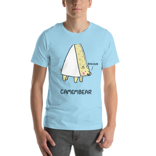 Camembear Cute Fun French Pun Food t-shirt