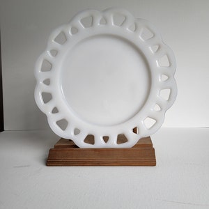 Hazel Atlas Milk Glass plates, set of two