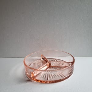 Pink Depression Glass Divided Tray