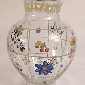 Hand Painted Floral Vase