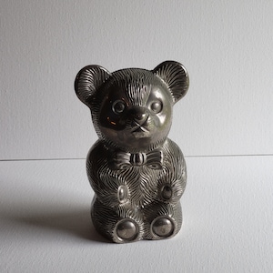 Metal Teddy Bear Coin Bank