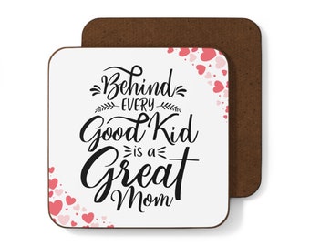 Corkcoasters gift for mother. - Unique Mother's Day Gift - Personalized Cork Coaster for Mom with Loving Text.