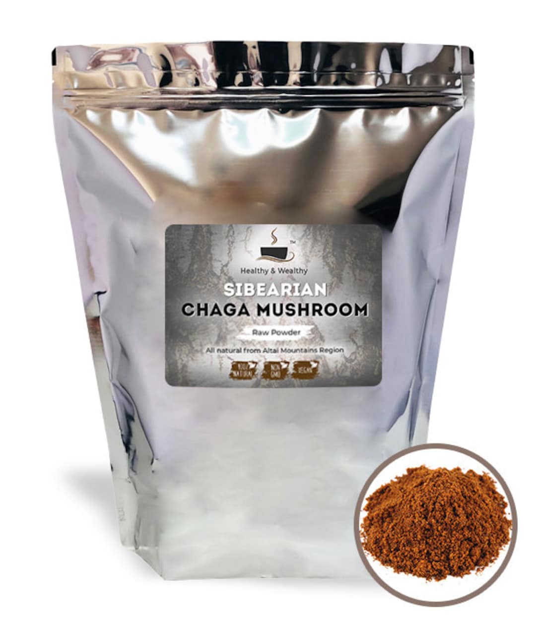 Wild-Harvested Chaga Mushroom Powder view 2