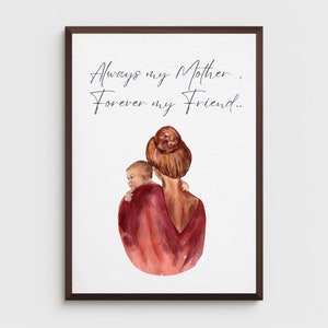 Regalo del día de la madre, Arte de pared, Cita de mamá, Amor por mamá, Impresiones de arte de pared, Impresión digital